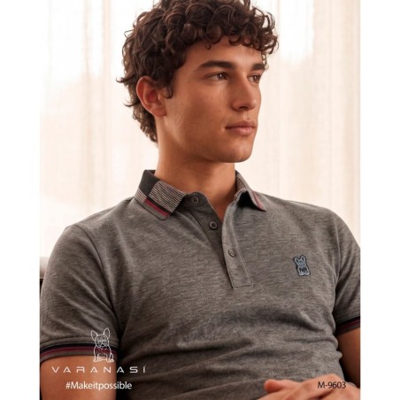 PLAYERA TIPO POLO CABALLERO VARANASI