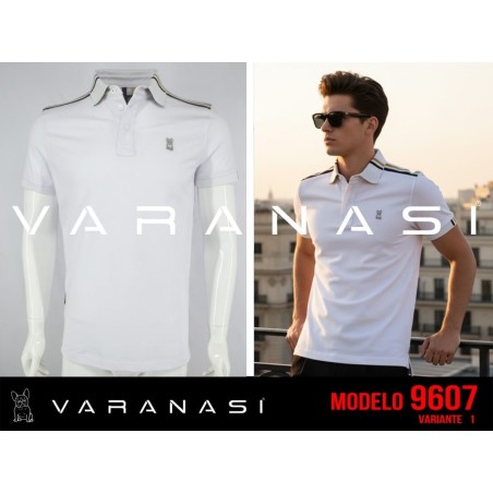 PLAYERA TIPO POLO CABALLERO VARANASI