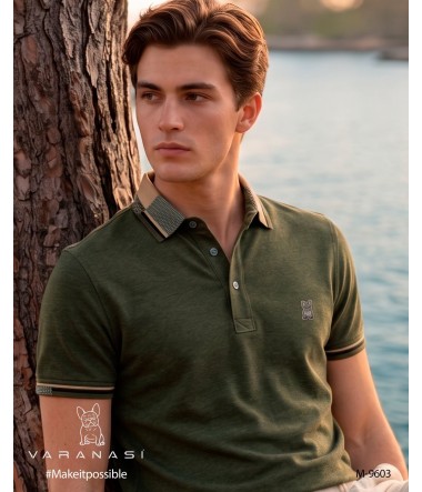 PLAYERA TIPO POLO CABALLERO VARANASI