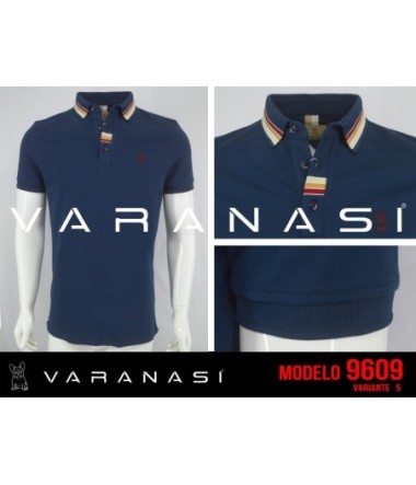 PLAYERA TIPO POLO CABALLERO VARANASI