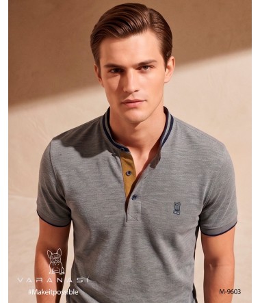 PLAYERA TIPO POLO CABALLERO VARANASI