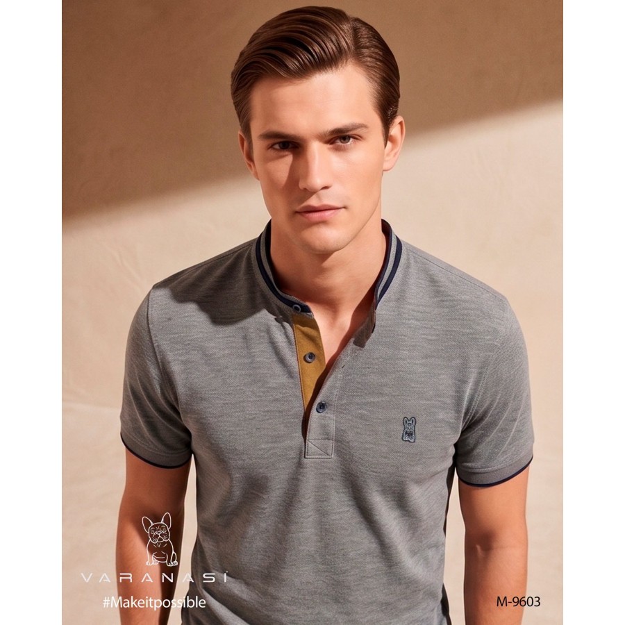 PLAYERA TIPO POLO CABALLERO VARANASI