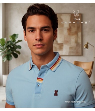 PLAYERA TIPO POLO CABALLERO VARANASI