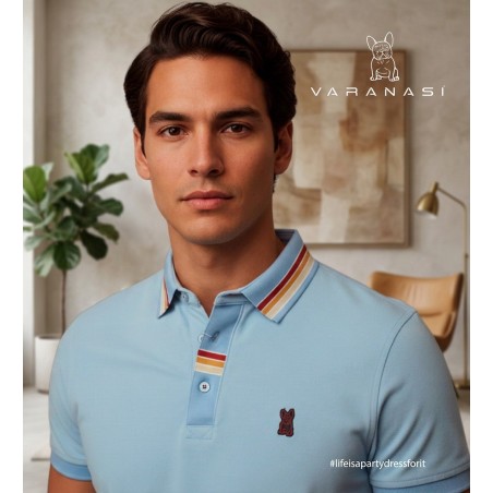 PLAYERA TIPO POLO CABALLERO VARANASI