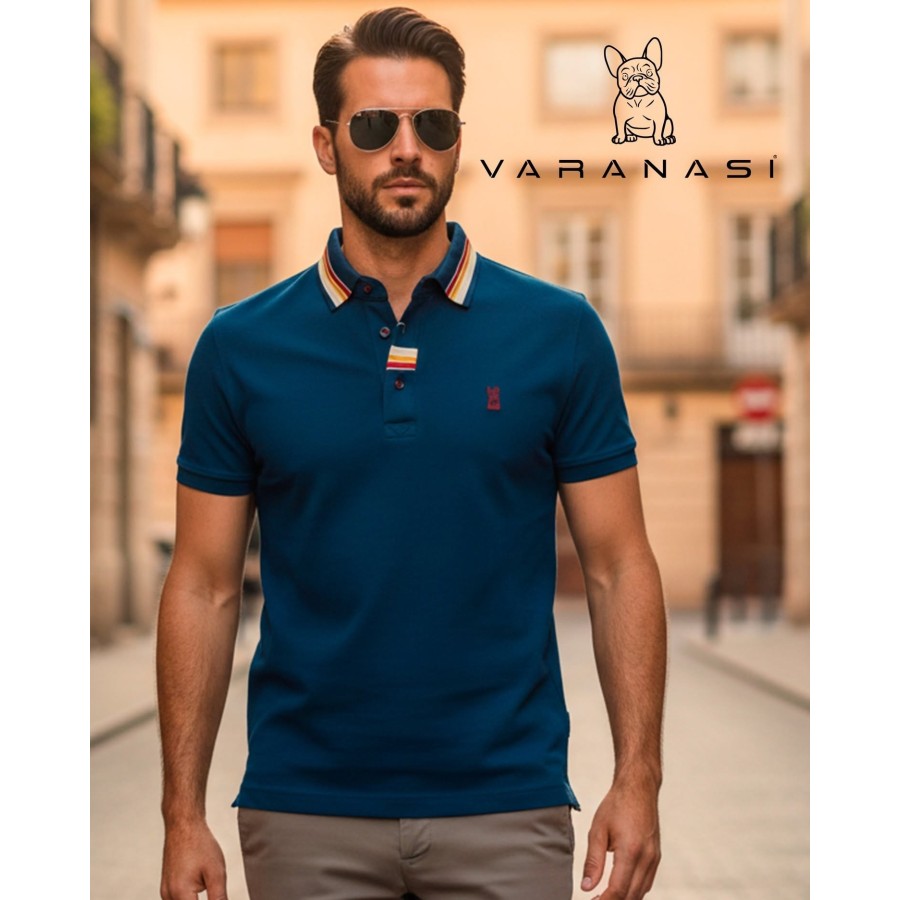 PLAYERA TIPO POLO CABALLERO VARANASI