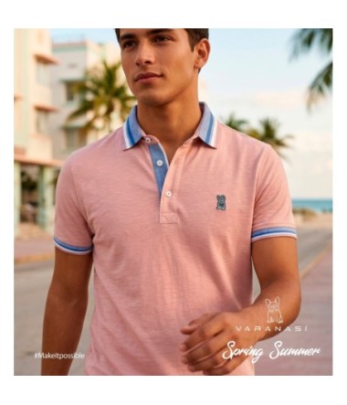 PLAYERA TIPO POLO CABALLERO VARANASI