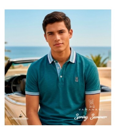 PLAYERA TIPO POLO CABALLERO VARANASI