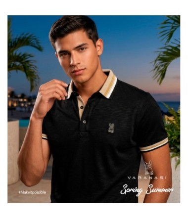 PLAYERA TIPO POLO CABALLERO VARANASI