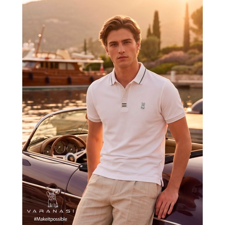 PLAYERA TIPO POLO CABALLERO VARANASI