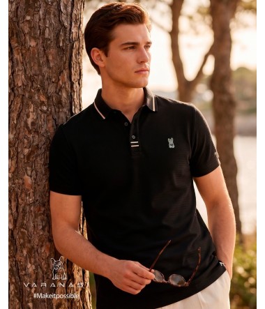PLAYERA TIPO POLO CABALLERO VARANASI