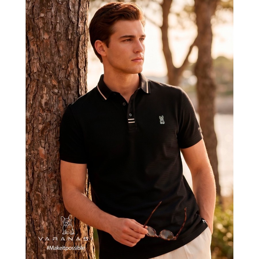 PLAYERA TIPO POLO CABALLERO VARANASI