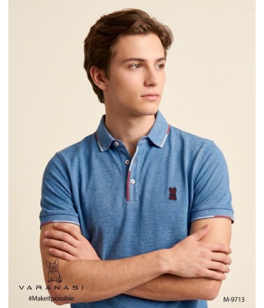 PLAYERA TIPO POLO CABALLERO VARANASI