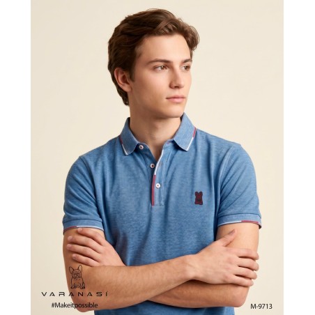 PLAYERA TIPO POLO CABALLERO VARANASI