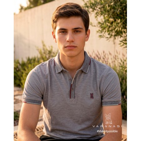 PLAYERA TIPO POLO CABALLERO VARANASI