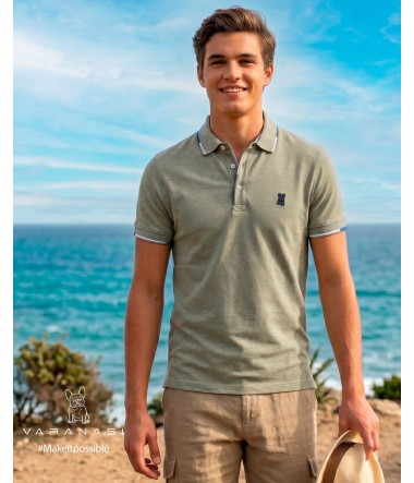 PLAYERA TIPO POLO CABALLERO VARANASI