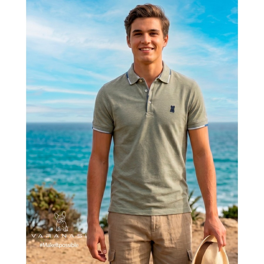PLAYERA TIPO POLO CABALLERO VARANASI