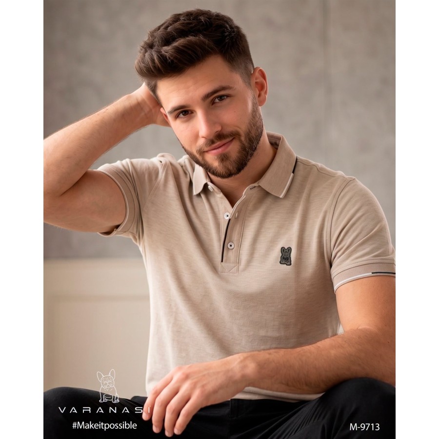 PLAYERA TIPO POLO CABALLERO VARANASI