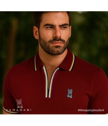 PLAYERA TIPO POLO CABALLERO VARANASI
