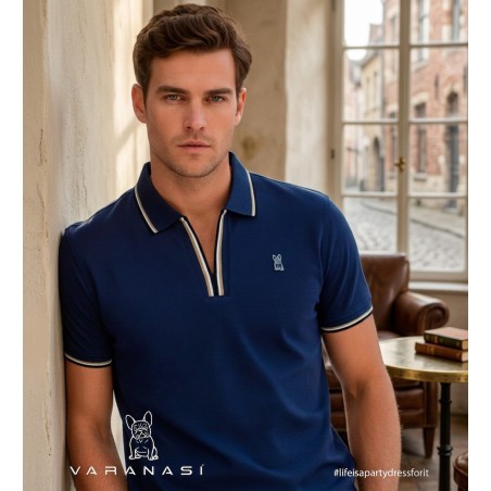 PLAYERA TIPO POLO CABALLERO VARANASI